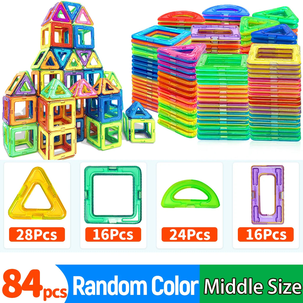 Magic Magnetic Build Tiles in 84 pieces