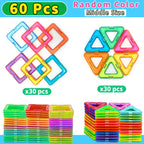 Magic Magnetic Build Tiles in 60 pieces