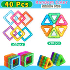Magic Magnetic Build Tiles in 40 pieces