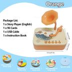 Story Time Music Gramophone in Peach Orange
