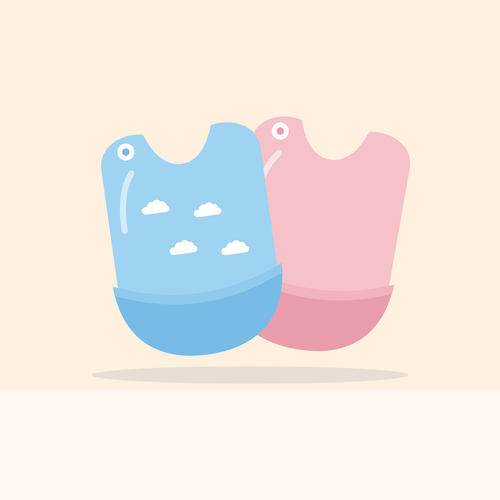 Catch-All Bib Duo in Sky and Blush