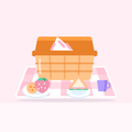 Little Picnic Play Set basket with plates, cups and pretend treats
