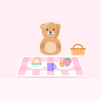 Little Picnic Play Set laid out for a teddy picnic