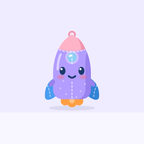 Rocket Pal Plush standing tall