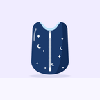 Starry Night Sleep Sack laid flat