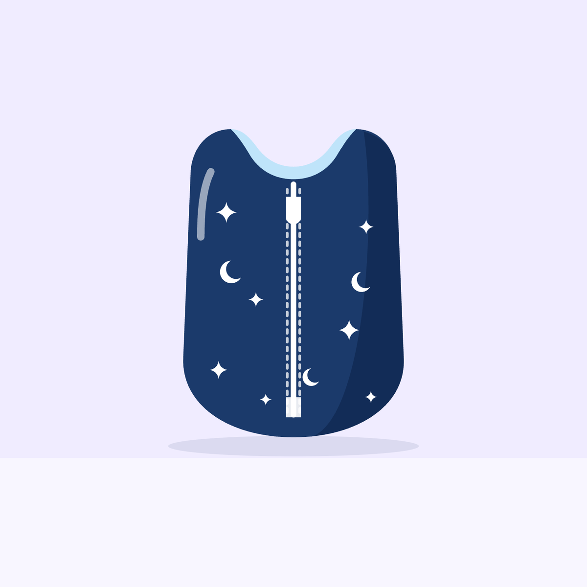 Starry Night Sleep Sack laid flat